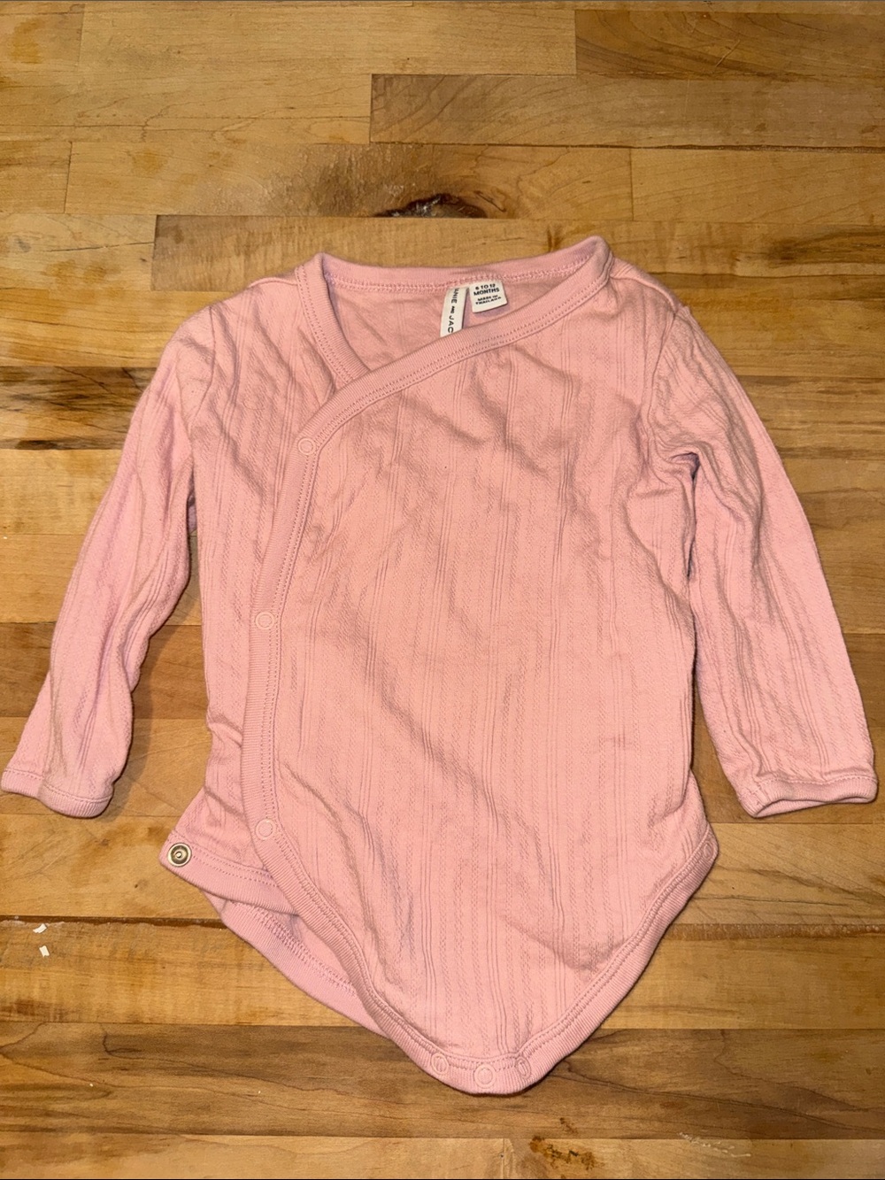 Janie and Jack Pink Wrap-Front Baby Bodysuit